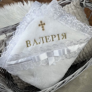 Фото 7 - Крижми Бантик з вишивкою (срібло)