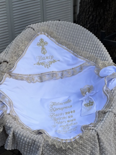 Крижма Таїнство з мішечком для локону фото