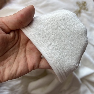 Фото 2 - Махра бавовняна двохшарова без мережива (айворі)