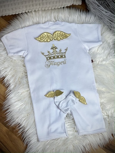 Пісочник з шкарпетками Ангел (корона 2XL)+ім'я (золото) фото