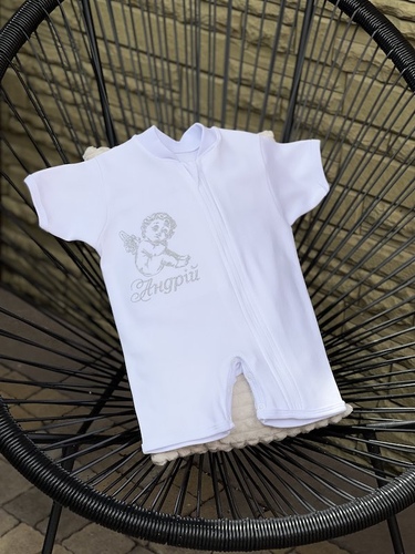 Пісочник з вишивкою Янгола+ім'я срібло фото