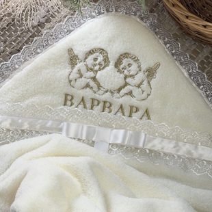 Фото 3 - Крижма тепла з янголами айворі