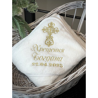 Тепла крижма без мережива Хрещення+ім'я+дата